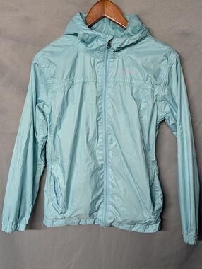 Arctix Light Aqua Hooded  Rain And Wind Resistant Jacket Size Large